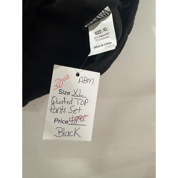ABM Quilted Top & Pants Set XL Black - Picture 5 of 5